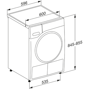 Miele, EcoSpeed & 8 kg, dziļums 64.3 cm, balta - Veļas žāvētājs