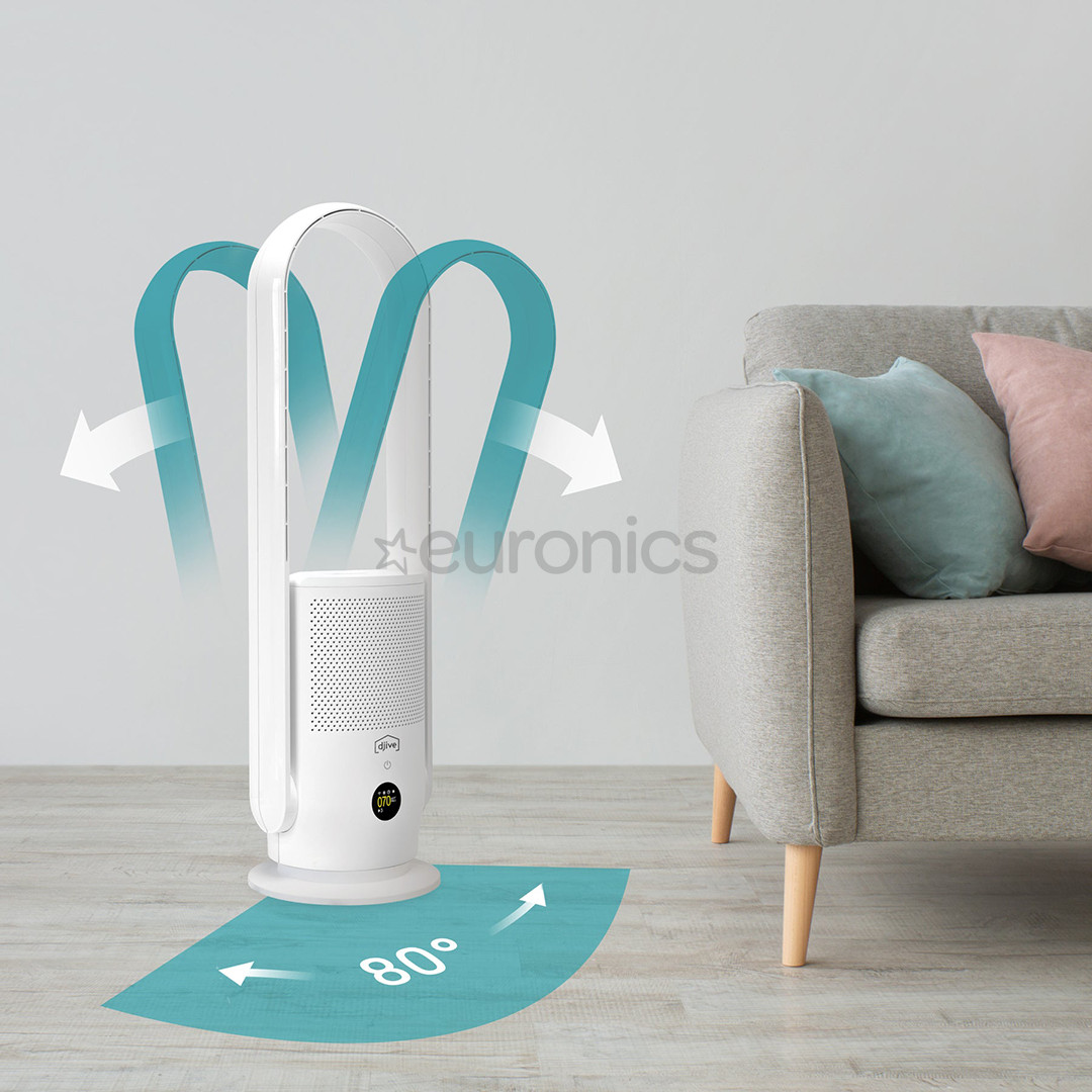 Djive Flowmate ARC Casual 2in1, balta - Ventilators un gaisa attīrītājs