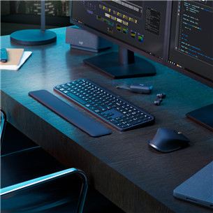 Logitech MX Keys S Plus, SWE, melna - Bezvadu klaviatūra
