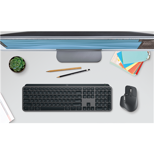 Logitech MX Keys S Combo, US, melna - Bezvadu klaviatūra ar peli