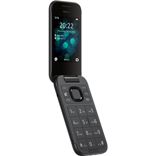 Nokia 2660 Flip, melna - Mobilais telefons 1GF011GPA1A01