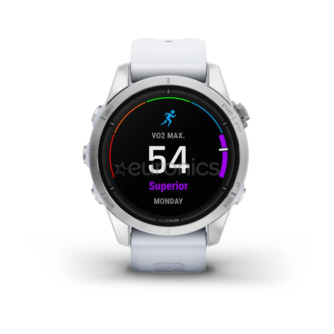 Garmin epix Pro (Gen 2), 42 mm, sudraba/balta - Viedpulkstenis