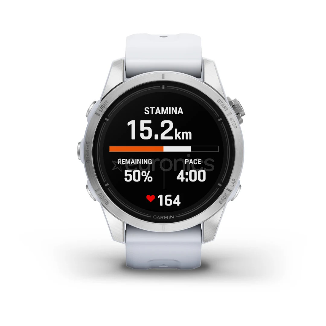 Garmin epix Pro (Gen 2), 42 mm, sudraba/balta - Viedpulkstenis