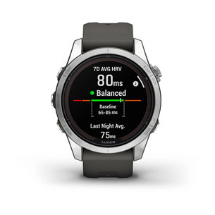 Garmin Fenix 7S Pro Solar, 42 mm, pelēka - Viedpulkstenis