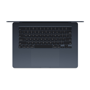 Apple MacBook Air 15" (2023), M2 8C/10C, 8 GB, 256 GB, RUS, melna - Portatīvais dators