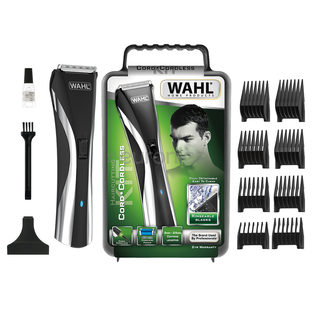 Wahl, Cord/Cordless, black/silver - Hair clipper