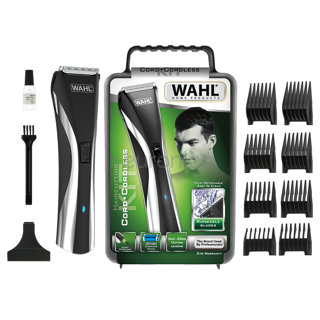 Wahl, Cord/Cordless, black/silver - Hair clipper