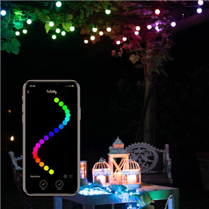 Twinkly Festoon Lights 40 RGB, 20 m, black - Smart festive lights