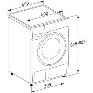 Miele, 9 kg, dziļums 64.3 cm, 1600 apgr/min. - Veļas mazgājamā mašīna ar priekšējo ielādi