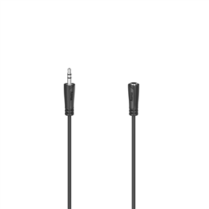 Hama Audio Extension Cable, 3.5mm - 3.5mm, socket, 1,5 m, black - Cable 00205119