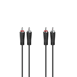 Hama Audio Cable, 2 RCA - 2 RCA, 1.5 m, melna - Vads 00205257