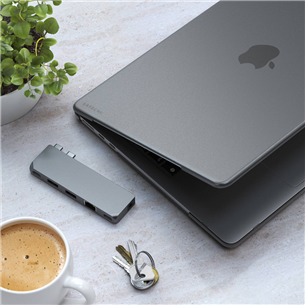 Satechi Eco-Hardshell Case, MacBook Air M2, space gray - Notebook Cover