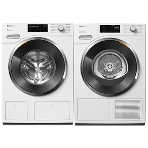 Miele, 9 kg + 8 kg - Veļas mazgājamā mašīna + veļas žāvētājs WWG660WCS+TWF760W