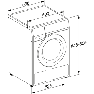 Miele, WPS, 9 kg, depth 63.6 cm, 1600 rpm - Front Load Washing Machine