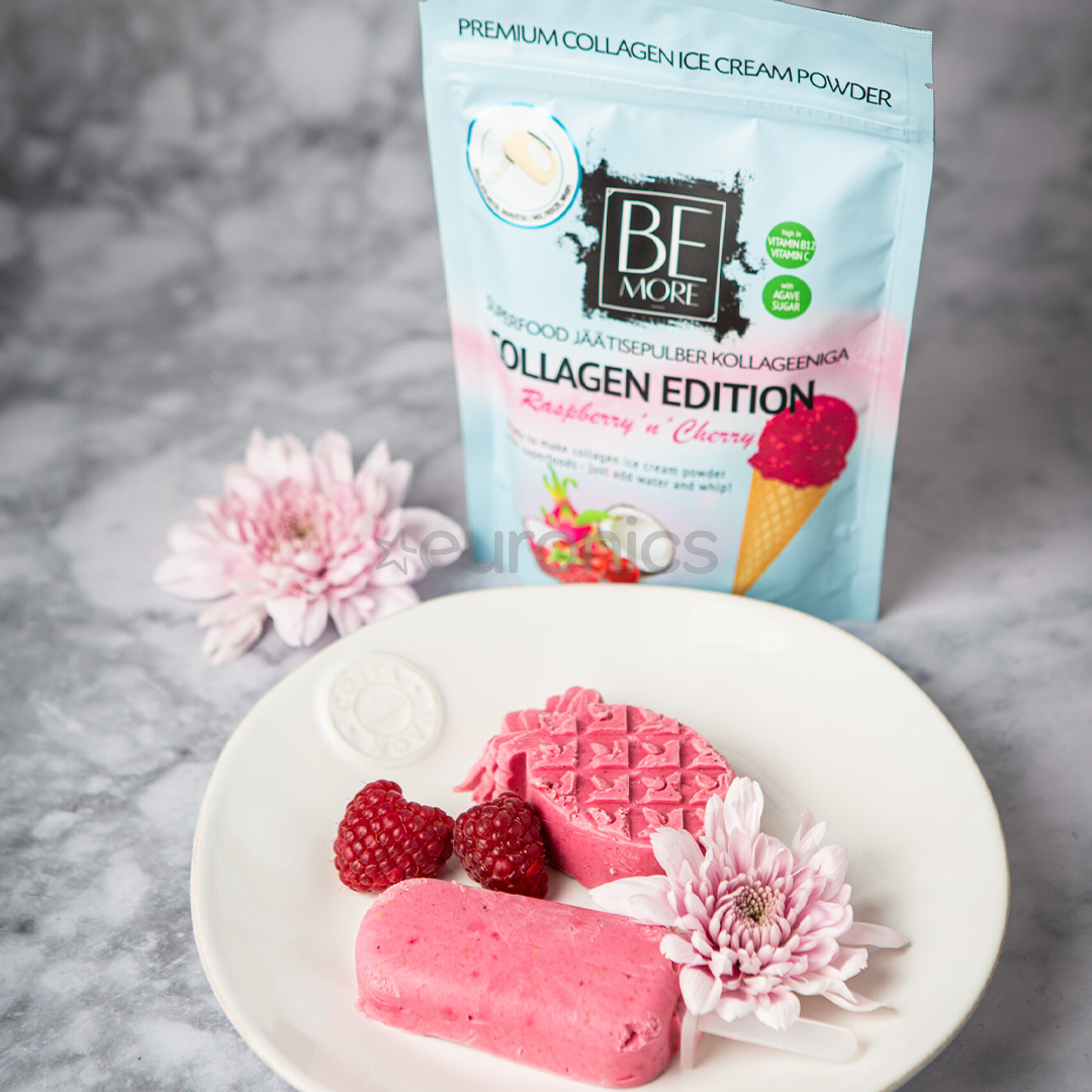 Be More Collagen Edition Raspberry 'n' Cherry, 200 g - Ice cream powder