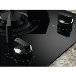 Electrolux, width 60 cm, black - Built-in Induction & Gas Hob