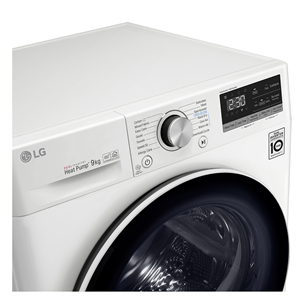 LG, Heat pump, 9 kg, depth 66 cm - Clothes dryer