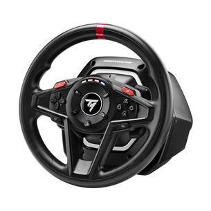 Thrustmaster T-128, PC, PS4, PS5, melna - Spēļu kontrolieris stūre