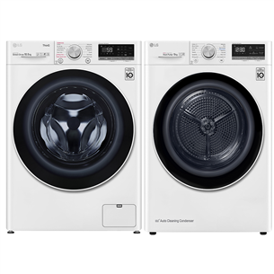 LG, 10,5 kg + 9 kg - Washing machine + Clothes dryer F4WV510S0E+RH90V9AV4