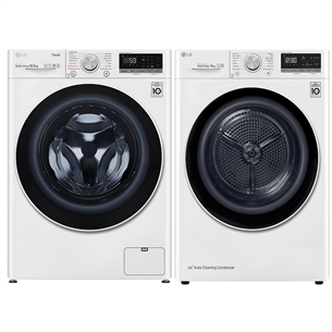 LG, 10.5 kg + 9 kg - Veļas mazgājamā mašīna + veļas žāvētājs F4WV510S0E+RH90V9AV4