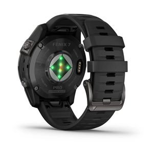 Garmin fēnix 7 Pro Sapphire Solar, 47 mm, dark gray DLC titanium / black silicone band - Sports watch
