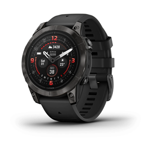 Garmin epix Pro (Gen 2) Sapphire, 47 мм, темно-серый/черный силиконовый ремешок - Спортивные часы 010-02803-11