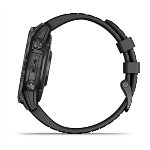 Garmin epix Pro (Gen 2) Sapphire, 47 мм, темно-серый/черный силиконовый ремешок - Спортивные часы