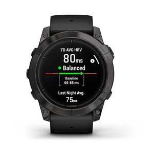 Garmin epix Pro (Gen 2) Sapphire, 51 mm, tumši pelēka DLC titāna/melna silikona siksniņa - Viedpulkstenis