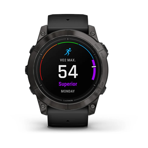 Garmin epix Pro (Gen 2) Sapphire, 51 mm, tumši pelēka DLC titāna/melna silikona siksniņa - Viedpulkstenis