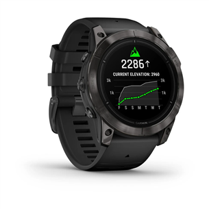 Garmin epix Pro (Gen 2) Sapphire, 51 mm, dark gray DLC titanium / black silicone band - Sports watch