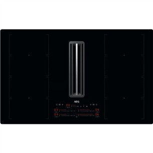 AEG 6000 FlexiBridge, width 83 cm, black - Built-in Induction Hob with Cooker Hood CCE84779CB