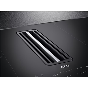 AEG 8000 FlexiBridge, width 83 cm, black - Built-in Induction Hob with Cooker Hood