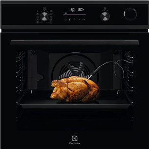 Electrolux SteamCrisp 700, 72 L, pirolītiskā tīrīšana, 45 funkcijas, melna - Iebūvējama tvaika cepeškrāsns EOC6P77H