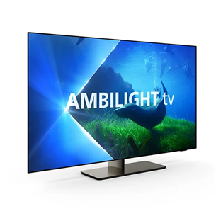 Philips OLED818, 48", OLED, Ultra HD, centra statīvs, pelēka - Televizors