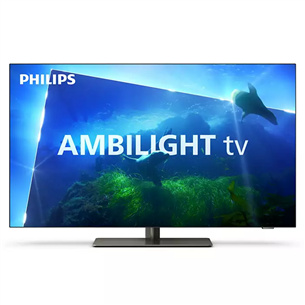 Philips OLED818, 55", OLED, Ultra HD, centra statīvs, pelēka - Televizors 55OLED818/12