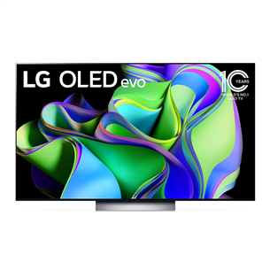 LG OLED evo C3, 65'', Ultra HD, OLED, центральная подставка, серый - Телевизор