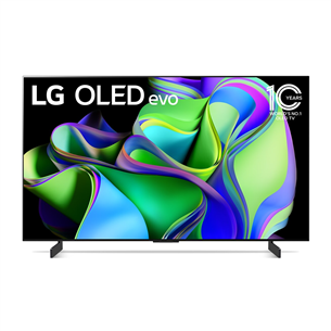 LG OLED evo C3, 42'', Ultra HD, OLED, боковые ножки, серый - Телевизор OLED42C32LA.AEU