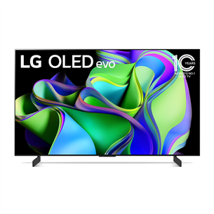 LG OLED evo C3, 42'', Ultra HD, OLED, боковые ножки, серый - Телевизор