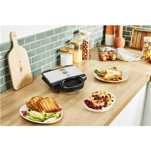 Tefal, 700 W, inox/black - Sandwich maker