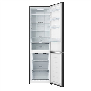 Hisense, NoFrost, 336 L, augstums 201 cm, melna - Ledusskapis