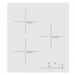 Schlosser, width 45 cm, frameless, white - Built-in Induction Hob