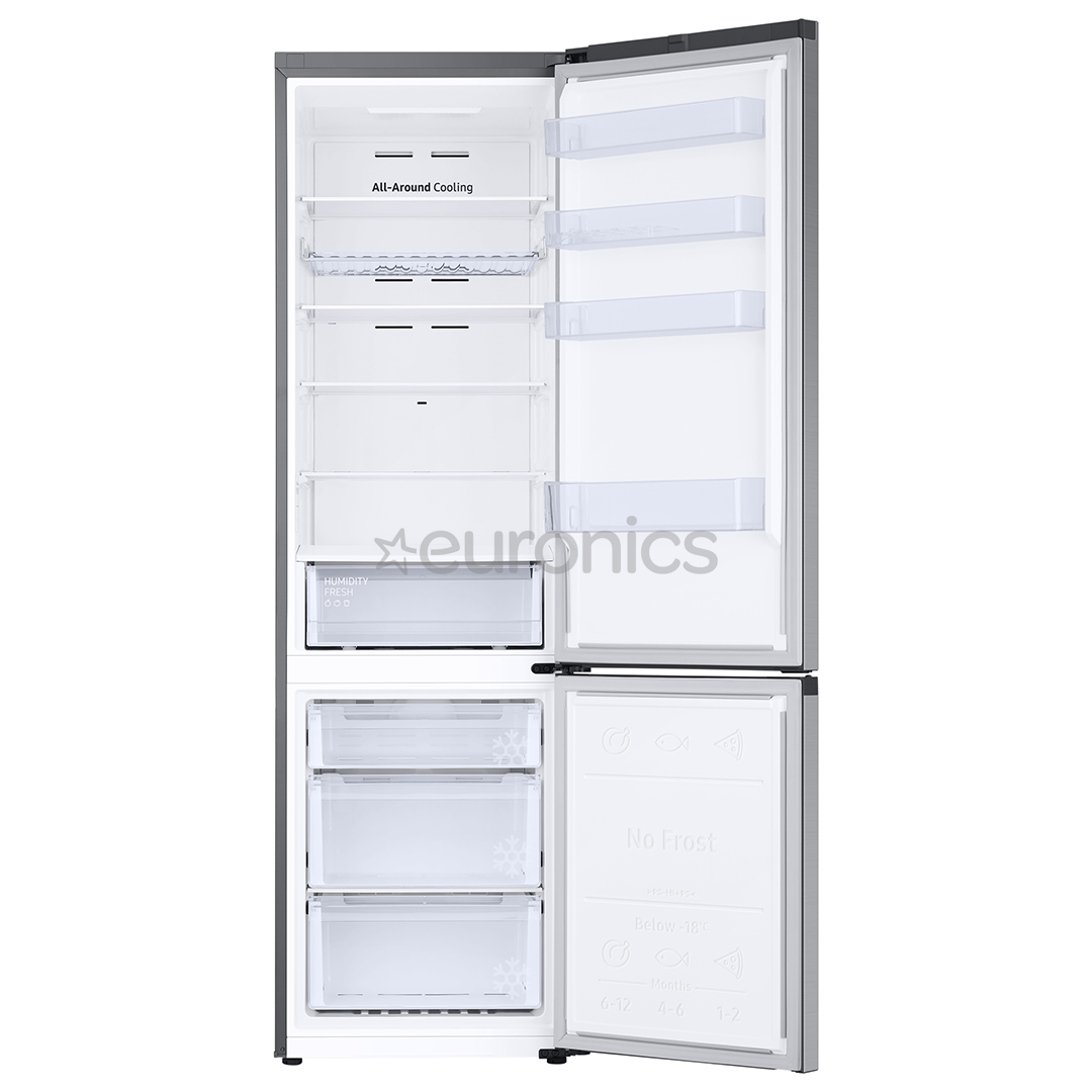 Samsung, NoFrost, 390 L, augstums 203 cm, sudraba - Ledusskapis