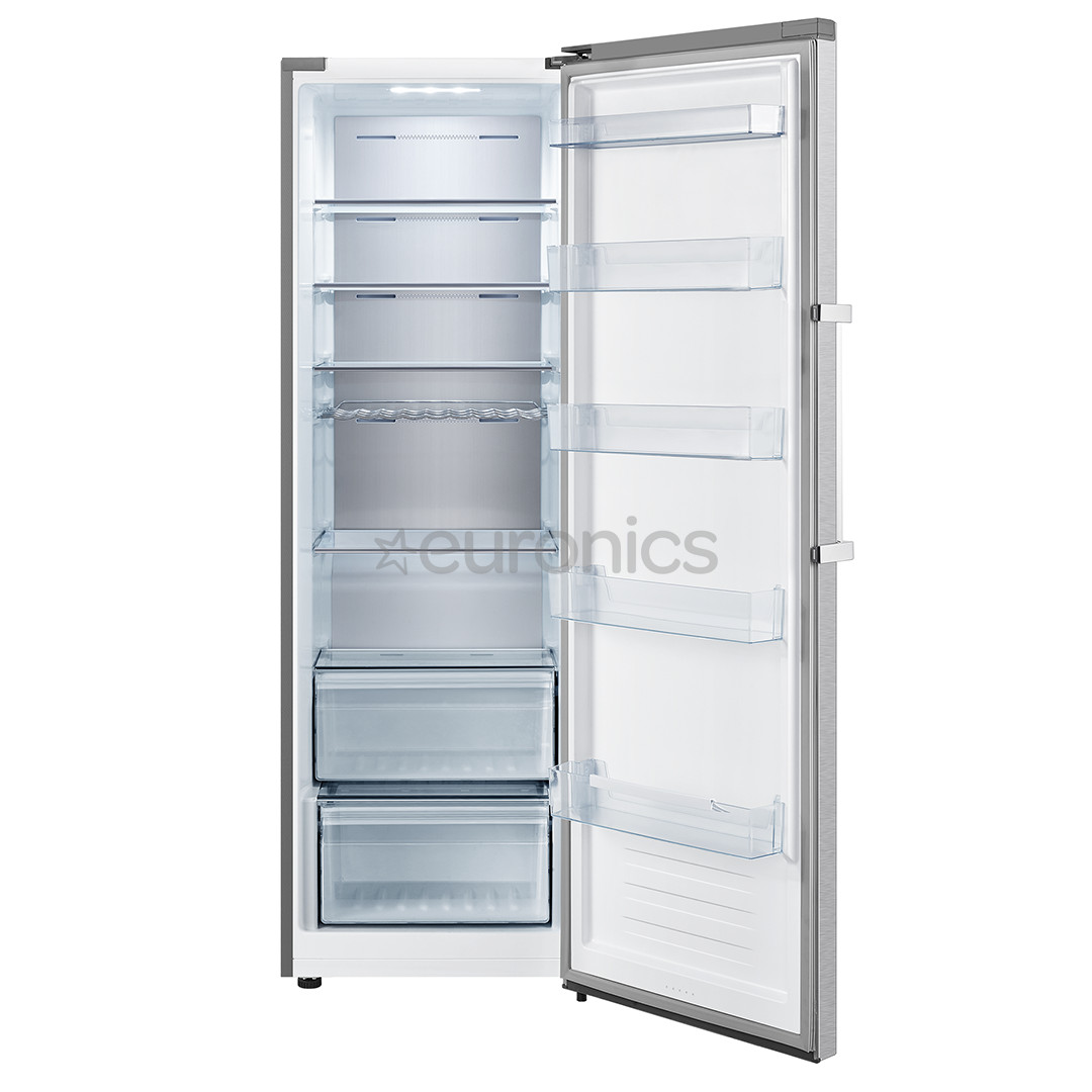 Hisense, 370 + 260 L, augstums 186 cm, nerūsējošā tērauda - Aukstuma skapis + saldētava