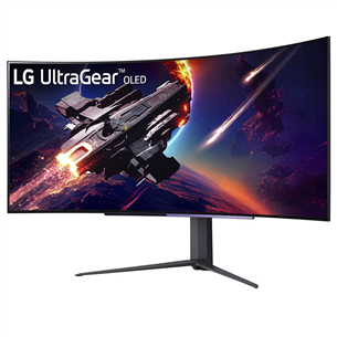 LG UltraGear 45GR95QE, 45'', OLED, WQHD, 240 Hz, melna - Izliekts monitors