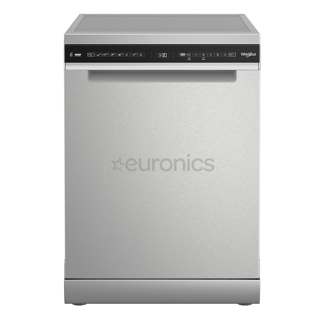 Whirlpool, 15 place settings, inox - Free standing dishwasher