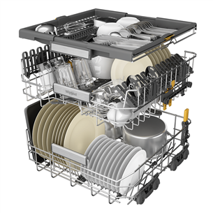 Whirlpool, 15 komplekti, platums 60 cm, nerūsējošā tērauda - Trauku mazgājamā mašīna