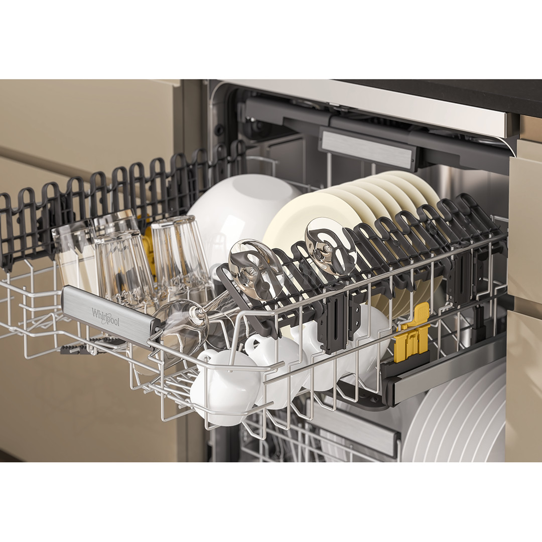 Whirlpool, 15 place settings, inox - Free standing dishwasher