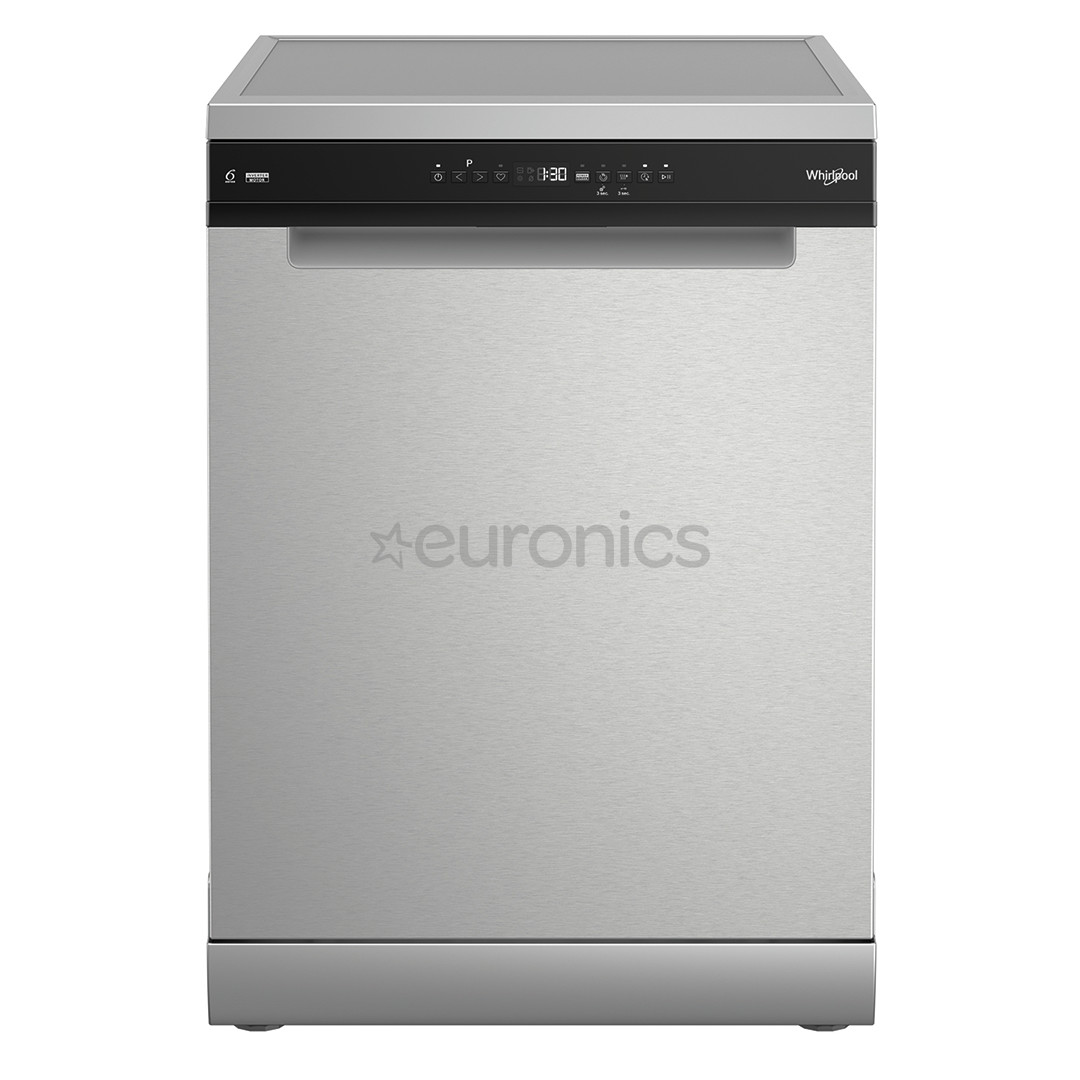 Whirlpool, 15 place settings, inox - Free standing dishwasher