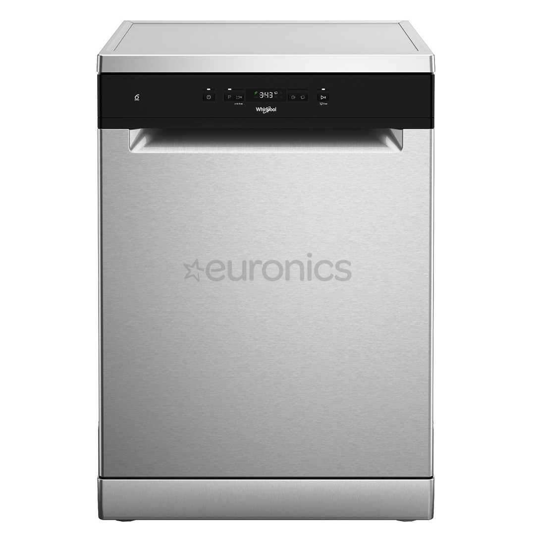 Whirlpool, 14 place settings, inox - Free standing dishwasher