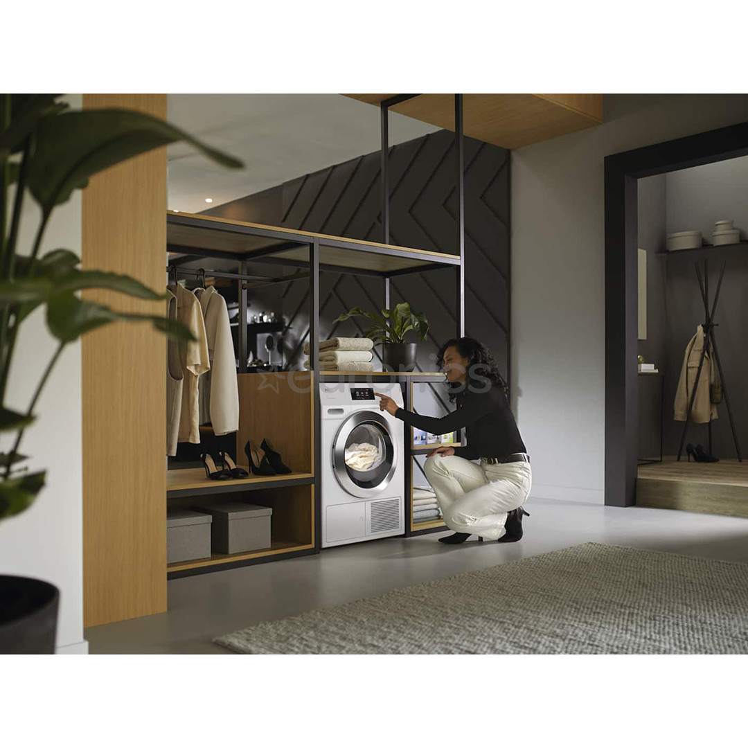 Miele Eco & Steam & 9 kg, dziļums 60 cm, balta - Veļas žāvētājs